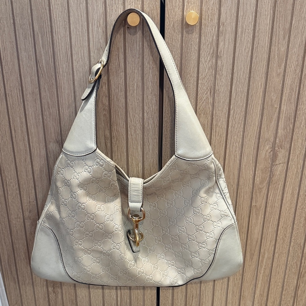 Gucci Light Beige Monogram Shoulder Bag